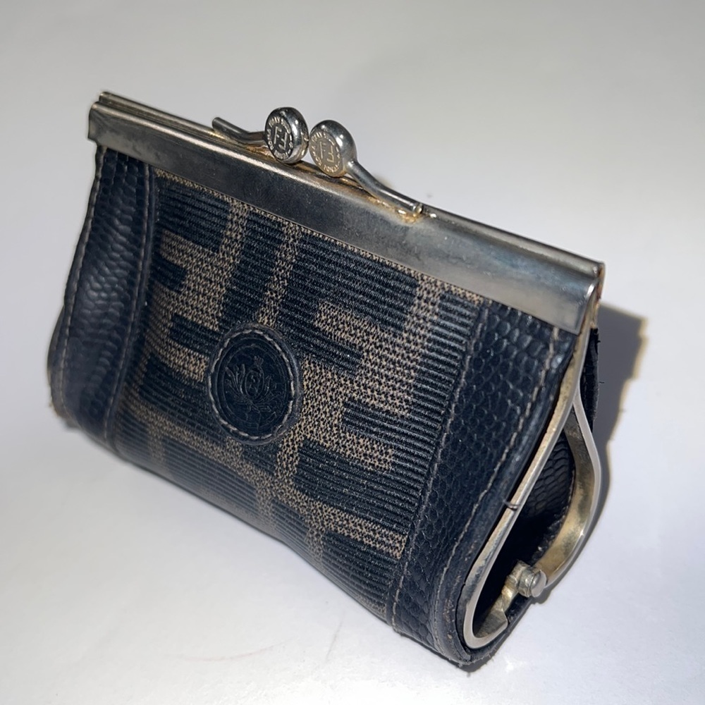Fendi for Neiman Marcus Vintage Kisslock Wallet Change Purse